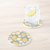 Dessous De Verre En Grès Citron jaune Motif (Côté)