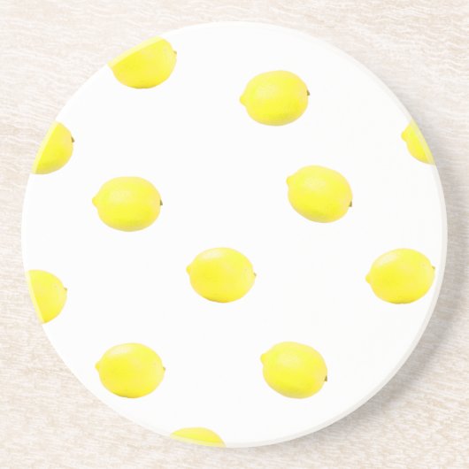 Dessous De Verre En Grès citron motif version 2 (Devant)