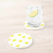 Dessous De Verre En Grès citron motif version 2 (Côté)