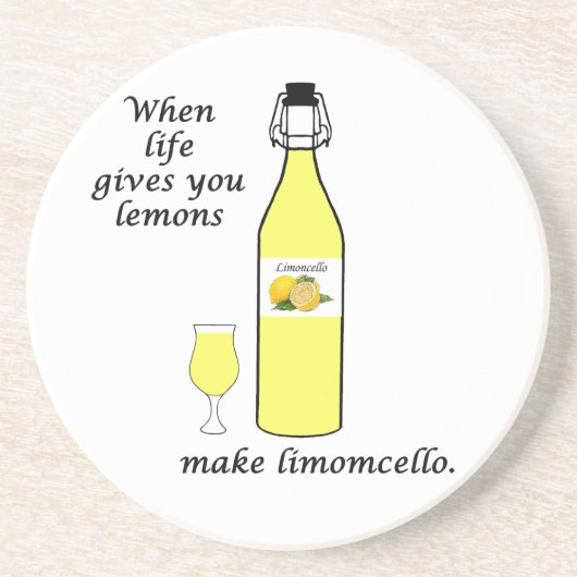 Dessous De Verre En Grès Citrons en limoncello (Devant)