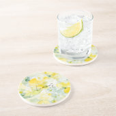 Dessous De Verre En Grès Citrons Jaunes Abstrait (Côté)