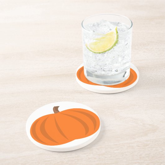 Dessous De Verre En Grès Citrouille (Côté)