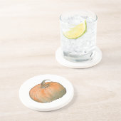 Dessous De Verre En Grès Citrouille aquarelle (Côté)