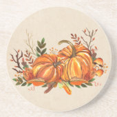 Dessous De Verre En Grès Citrouille d'automne (Devant)