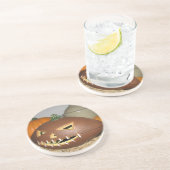 Dessous De Verre En Grès Citrouille de football (Côté)