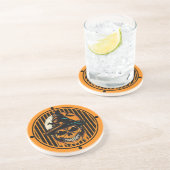 Dessous De Verre En Grès citrouille/Halloween/crâne/éffrayant (Côté)