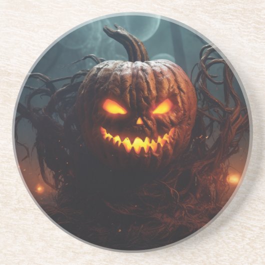 Dessous De Verre En Grès Citrouille mal (Devant)