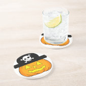 Dessous De Verre En Grès citrouille pirate (Côté)