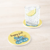 Dessous De Verre En Grès Citrouilles Bleues Automne (Côté)