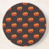 Dessous De Verre En Grès Citrouilles d'Halloween, Citrouilles Orange Farce (Devant)