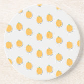 Dessous De Verre En Grès Citrouilles sur gris (Devant)