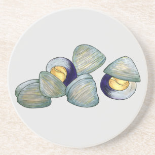 Dessous De Verre En Grès Clams Clambake Rhode Island Nouvelle-Angleterre