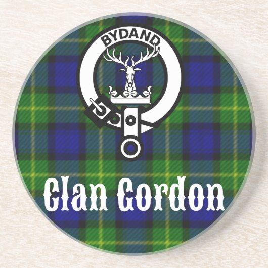 Dessous De Verre En Grès Clan Gordon Tartan Crest (Devant)