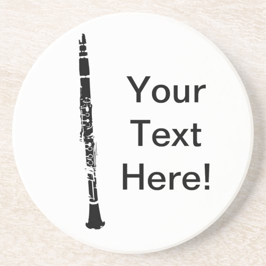 Dessous De Verre En Grès Clarinet personnalisé (Devant)