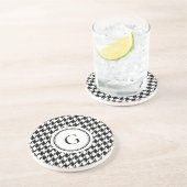 Dessous De Verre En Grès Classe White Houndstooth (Côté)