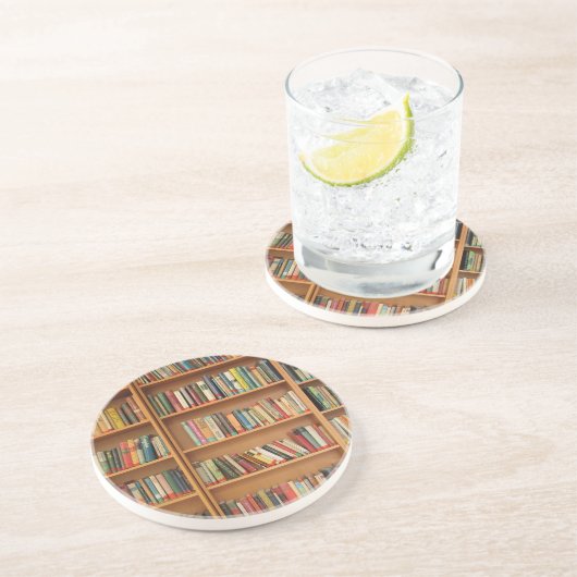 Dessous De Verre En Grès Classic book shelf pattern (Côté)