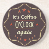 Dessous De Verre En Grès Classic Custom Text Retro Label (Devant)