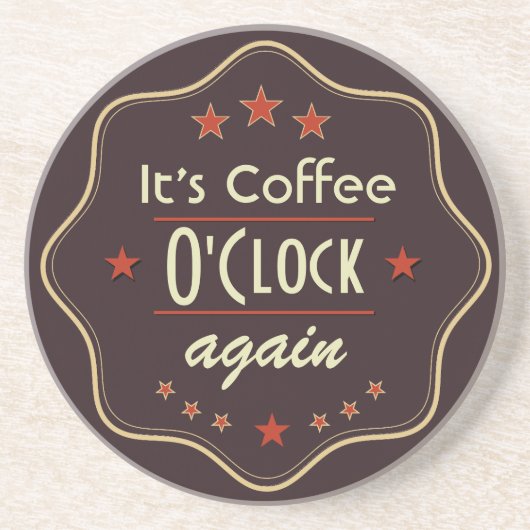 Dessous De Verre En Grès Classic Custom Text Retro Label (Devant)