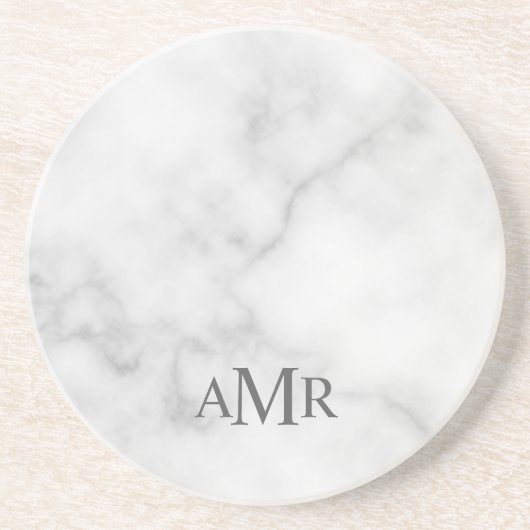 Dessous De Verre En Grès Classic Personalized Monogram (Devant)