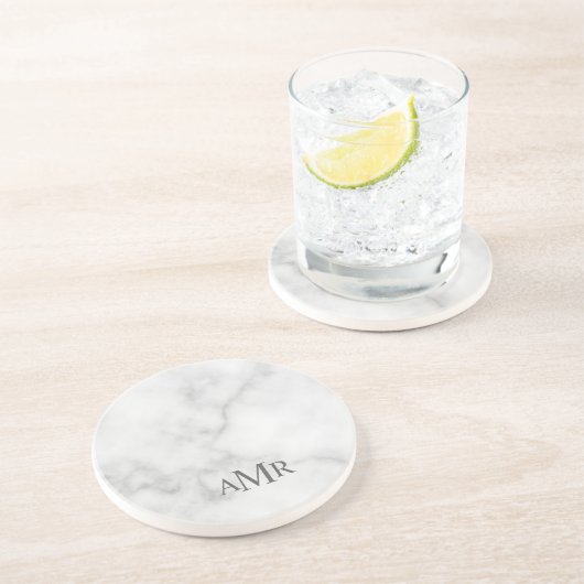 Dessous De Verre En Grès Classic Personalized Monogram (Côté)