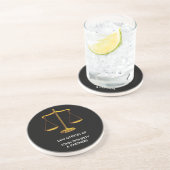 Dessous De Verre En Grès Classy Scales of Justice (Côté)