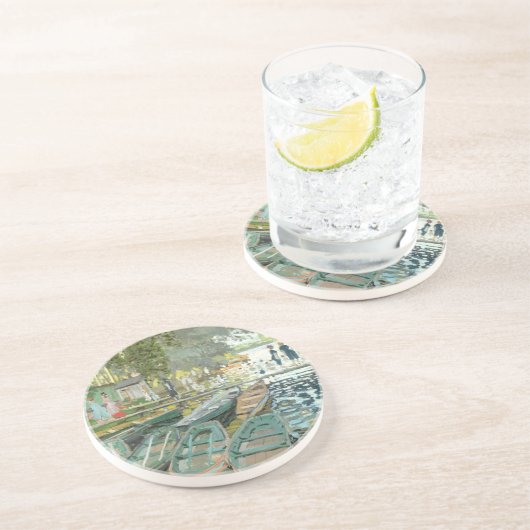 Dessous De Verre En Grès Claude Monet. Baigneurs à La Grenouillère (Côté)