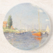 Dessous De Verre En Grès Claude Monet. Bateaux rouges, Argenteuil (Devant)