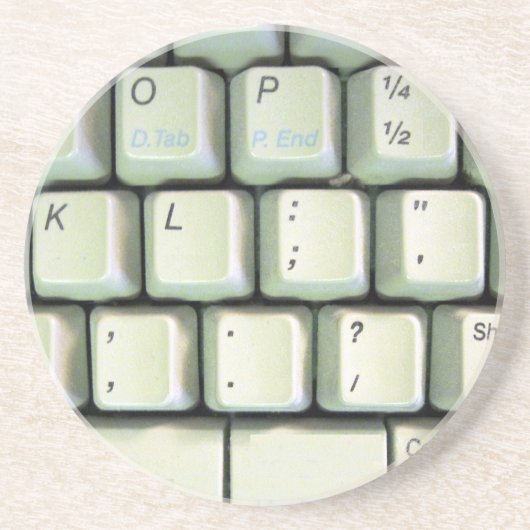 Dessous De Verre En Grès Clavier de machine à écrire (Devant)