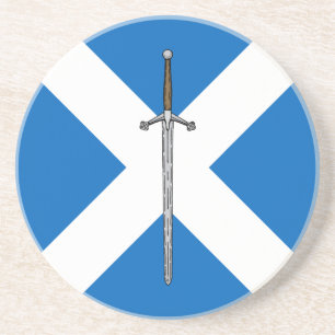 Dessous De Verre En Grès Claymore et Saltire