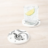 Dessous De Verre En Grès Clé de Sol Climax (Côté)