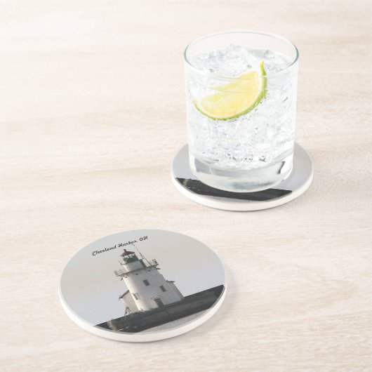 Dessous De Verre En Grès Cleveland Lighthouse Coaster (Côté)