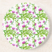 Dessous De Verre En Grès Cloches rouges sur blanc (Devant)