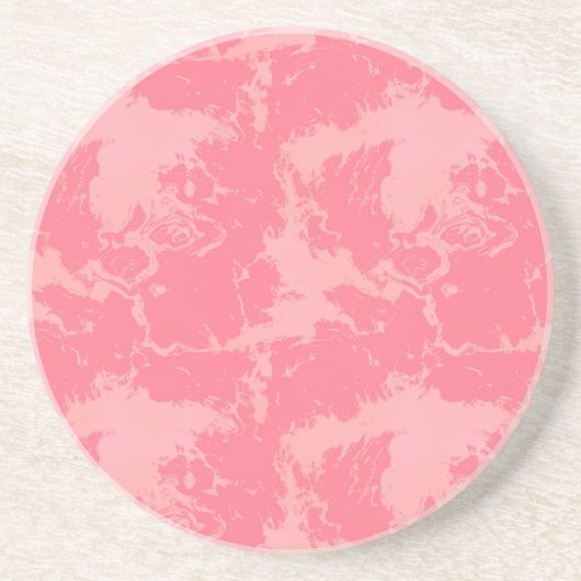 Dessous De Verre En Grès Cloud marbré rose abstrait (Devant)