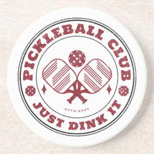 Dessous De Verre En Grès Club De Picket Juste Dîner Vintage