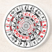 Dessous De Verre En Grès Coaster Dartboard Card Design (Devant)