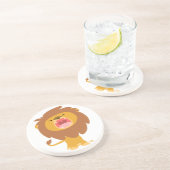 Dessous De Verre En Grès Coaster de Cute Mighty Roaring Lion (Côté)