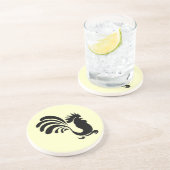 Dessous De Verre En Grès Coaster en grès Coq stylisé (Côté)