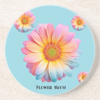 Dessous De Verre En Grès Coaster en grès (Jour de Fleur)