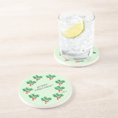 Dessous De Verre En Grès Coaster en grès : Joyeux Noël (Côté)
