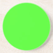 Dessous De Verre En Grès Coaster en grès personnalisé vert néon (Devant)