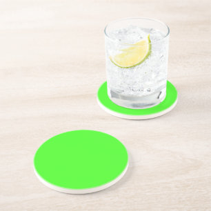 Dessous De Verre En Grès Coaster en grès personnalisé vert néon