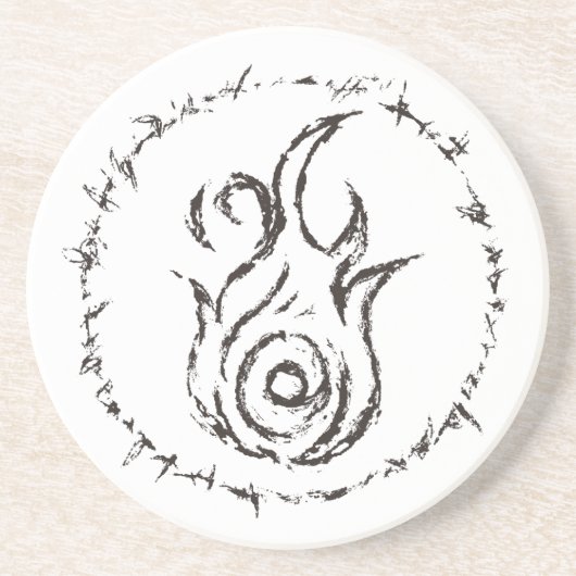 Dessous De Verre En Grès Coaster: Fireball (Devant)