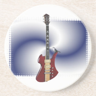 Dessous De Verre En Grès coaster - guitar