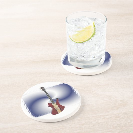 Dessous De Verre En Grès coaster - guitar (Côté)