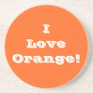 Dessous De Verre En Grès Coaster I Love Orange