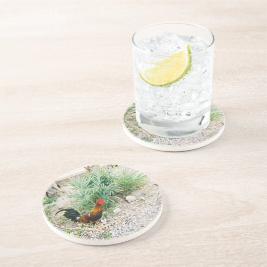 Dessous De Verre En Grès Coaster_Rooster (Côté)
