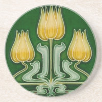 coaster Sand stone Coaster Art Nouveau