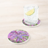 Dessous De Verre En Grès Coaster with leaves (Côté)