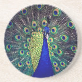 Dessous De Verre En Grès Cobalt Blue Peacock (Devant)