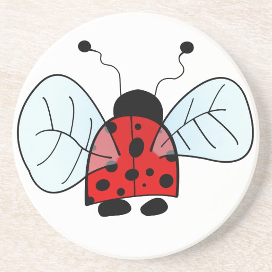 Dessous De Verre En Grès Coccinelle (Devant)